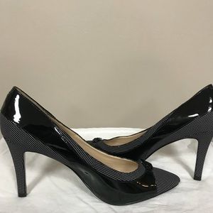 Nine West Janiel Pump Black Heel with detailing